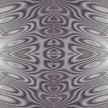 Moire effect. Geometric monochrome seamless vector background. Can be used as creative design of...