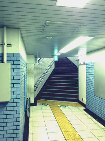 Nihonbashi subway exit in Tokyo.の素材