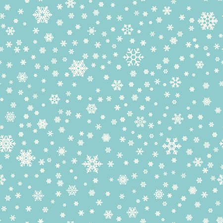 Seamless different geometric snowflakes background for packaging, cards, party invitations and textile. Winter Christmas and New Year holidays template.のイラスト素材
