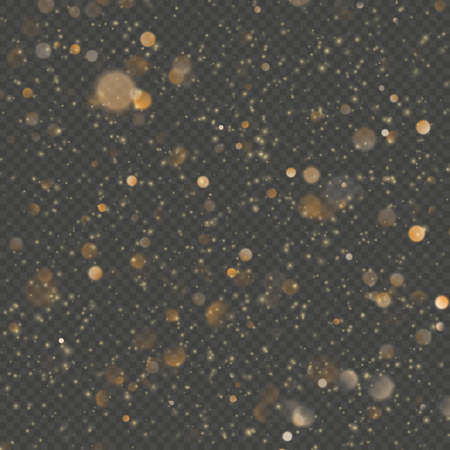 Overlay effect glitter gold light shine effect on transparent background.のイラスト素材