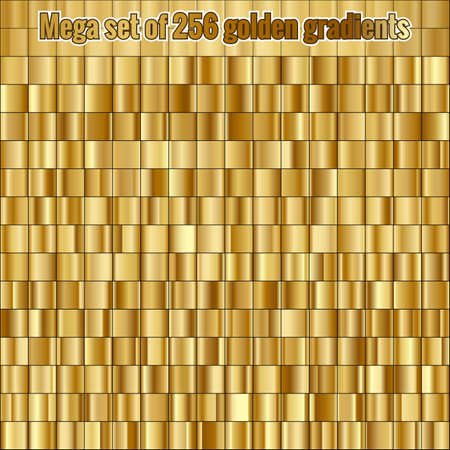 Mega set consisting of collection 256 golden gradients.のイラスト素材