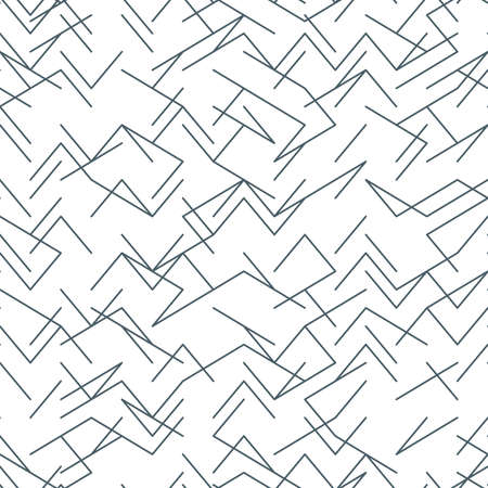 Seamless random, edgy, irregular line black and white pattern. EPS 10 vector file