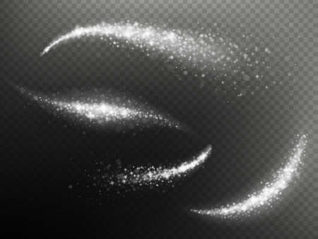Overlay effect magic glowing trace sparkle wave of glitter star dust. EPS 10 vector fileのイラスト素材