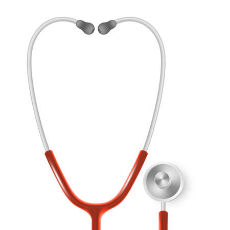 Medical and Health care concept, doctor s stethoscope isolated on white background. EPS 10 vector fileのイラスト素材