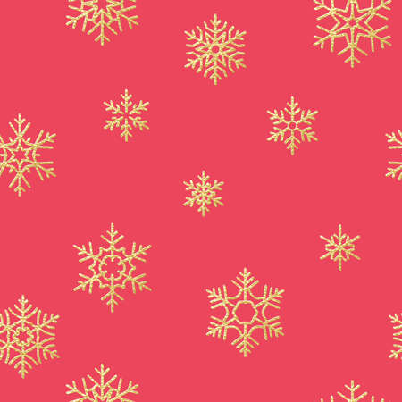 Christmas snowflakes seamless repeating pattern background.
