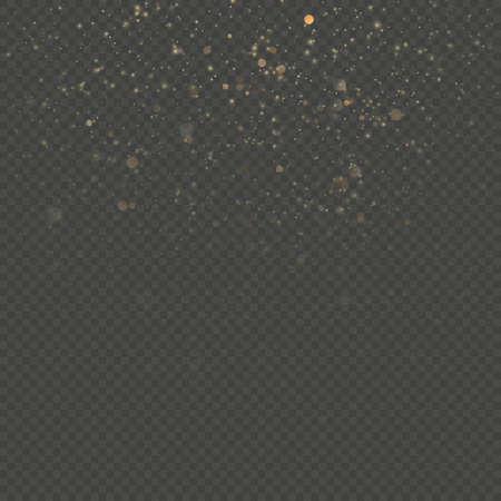 Fashion strass drops with shiny sequins. Sparkling of shimmering light blurs. Christmas and New Year effect. Gold particles lines rain. Overlay transparent glitter threads of curtain backdrop. EPS 10 vector fileのイラスト素材