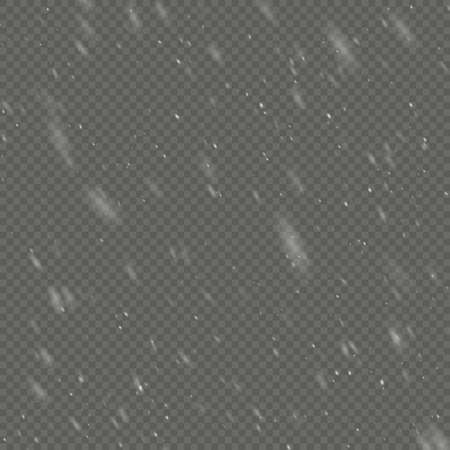 Effect - falling Christmas shining snow. Snowstorm or blizzard. Heavy snowfall. Isolated on transparent background. EPS 10 vector file includedのイラスト素材
