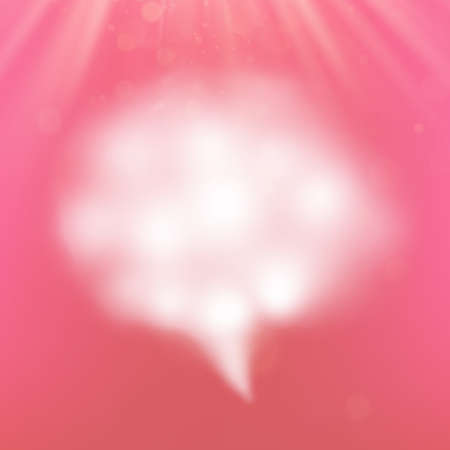 Cloud speech bubble on pink background. EPS 10 vector file includedのイラスト素材