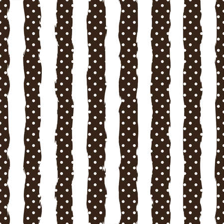 Gold polka dot on trendy background of white and black stripes seamless pattern. Golden foil confetti. Elegant pattern for Christmas background, textile, paper packaging and other design. EPS 10のイラスト素材