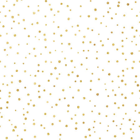 Glitter gold seamless pattern with polka dots. Hipster trendy effect. EPS 10のイラスト素材