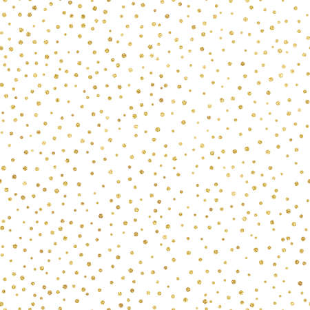 Glitter gold seamless pattern with polka dots. Hipster trendy effect. EPS 10のイラスト素材