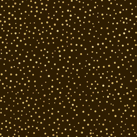 Glitter gold seamless pattern with polka dots. Hipster trendy effect. EPS 10のイラスト素材