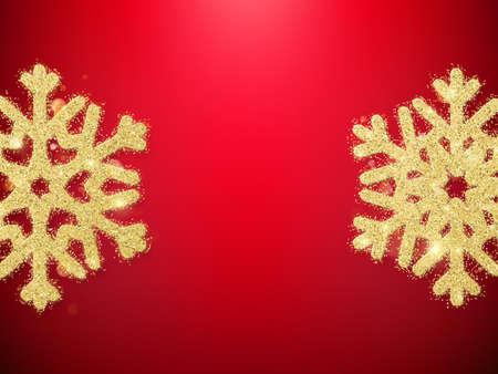 Snowflakes in red background. EPS 10 vector fileのイラスト素材
