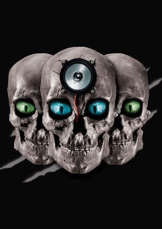 Music skullsの写真素材
