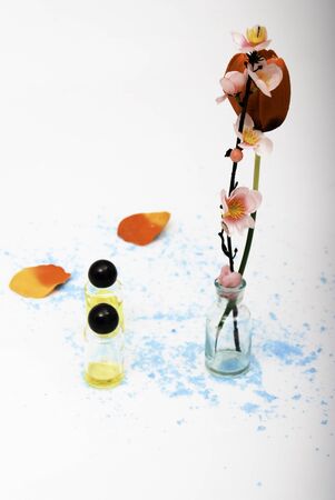 oil and flowerの写真素材
