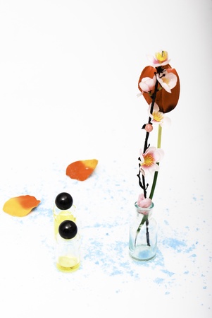 oil and flowerの写真素材