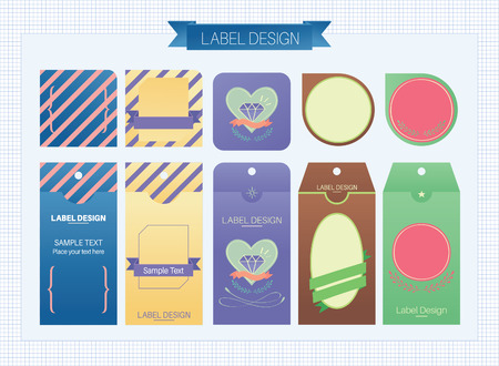 Tags and label design, vector illustration.のイラスト素材