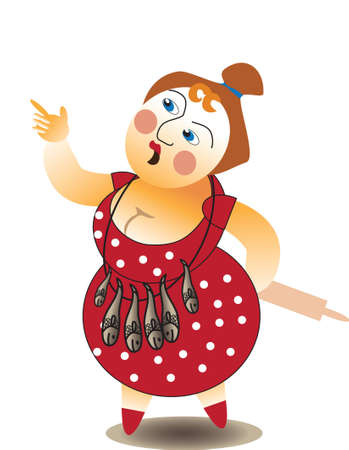 A Vector image of emotional woman for books or website.のイラスト素材