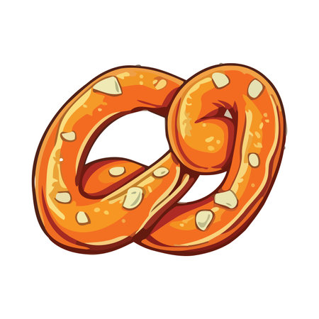 simple illustration of pretzel in vector formatのイラスト素材