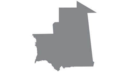 Mauritania map with gray tone on  white background,illustration,textured , Symbols of Mauritania ,for advertising ,promote, TV commercial, ads, web design, magazine, news paper, reportの写真素材