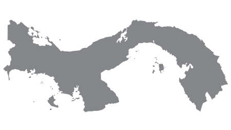 Panama map with gray tone on  white background,illustration,textured , Symbols of  Panama ,for advertising ,promote, TV commercial, ads, web design, magazine, news paper, reportの写真素材