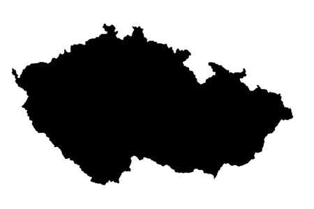 Czechia or the Czech republic  map with gray tone on  white background,illustration,textured , Symbols of Czechia or the Czech republic,vector illustrationのイラスト素材