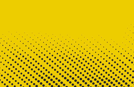 Black  polka dot on yellow   background, seamless pattern background, vector illustrationのイラスト素材