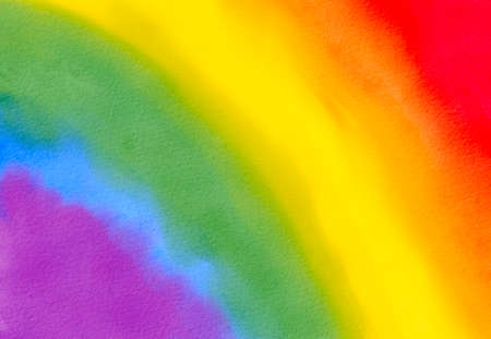 Rainbow watercolor  brush style background.LGBT  Pride month texture concept.の写真素材