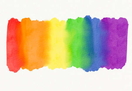 Rainbow  flag watercolor background.LGBT  Pride month texture concept.の写真素材