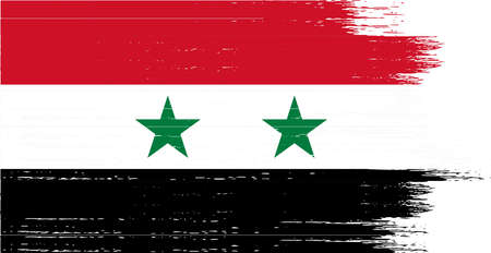 Syrian flag wave  isolated  on png backgroundの写真素材