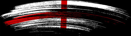England  flag with brush paint textured isolated  on png or transparent background,Symbol  of England,template for banner,advertising ,promote, design,vector,top  win football countryのイラスト素材