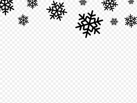 Snowflake falling hand drawn isolated  on png or transparent  background. Graphic resources for Christmas, New Year, Birthdays and luxury card. Vector illustrationのイラスト素材