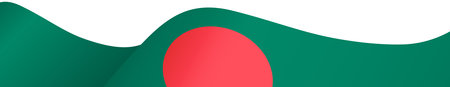 Bangladesh  flag wave  isolated  on png or transparent background,Symbol Bangladesh ,template for banner,card,advertising ,promote,and business matching country poster, vector illustrationのイラスト素材