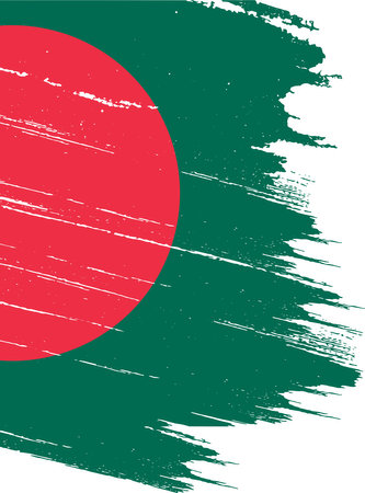 Bangladesh  flag with brush paint textured isolated  on png or transparent background,Symbol Bangladesh,template for banner,advertising ,promote, design,vector,top  win sport countryのイラスト素材