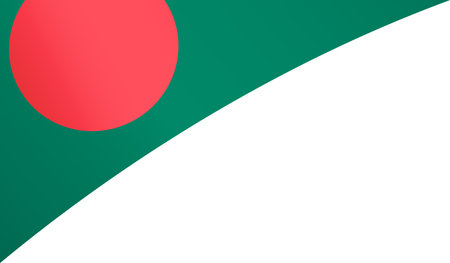 Bangladesh  flag wave  isolated  on png or transparent background,Symbol Bangladesh ,template for banner,card,advertising ,promote,and business matching country poster, vector illustrationのイラスト素材