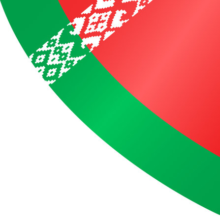 Belarus  flag wave  isolated  on png or transparent background,Symbol Belarus,template for banner,card,advertising ,promote,and business matching country poster, vector illustrationのイラスト素材