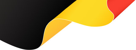 Germany  flag wave  isolated  on png or transparent background,Symbol Germany,template for banner,card,advertising ,promote,and business matching country poster, vector illustrationのイラスト素材