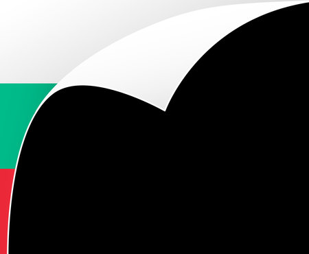 Bulgaria flag wave  isolated  on png or transparent backgroundのイラスト素材
