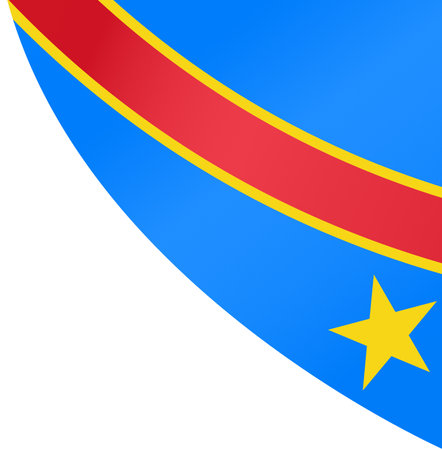 Democratic Republic of the Congoflag wave isolated on png or transparent backgroundのイラスト素材