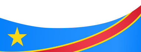 <p>Flag of the Democratic Republic of the Congo in official colors and Proportion Correctly</p>のイラスト素材