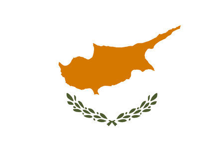 Cyprus flag wave isolated on png or transparent backgroundのイラスト素材
