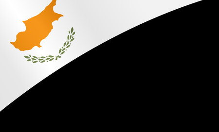 Cyprus flag wave isolated on png or transparent backgroundのイラスト素材