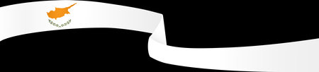 Cyprus flag wave isolated on png or transparent backgroundのイラスト素材