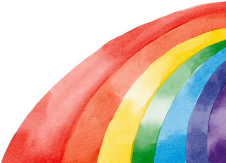 Rainbow  flag watercolor background.LGBT  Pride month texture concept. vectorのイラスト素材