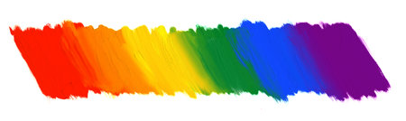 Rainbow oil paint brush  style watercolor background.LGBT  Pride month watercolor texture concept. vectorのイラスト素材