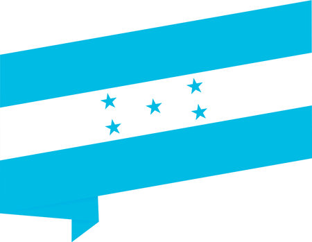 Honduras flag wave isolated on png or transparent backgroundのイラスト素材