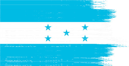 Honduras flag with brush paint textured isolated  on png or transparent backgroundのイラスト素材