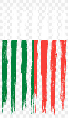 Madagascar flag with brush paint textured isolated  on png or transparent background vector illustrationのイラスト素材