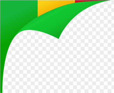 Mali flag wave isolated on png or transparent background vector illustration.のイラスト素材