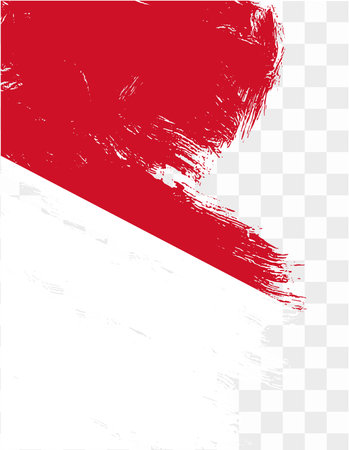 Monaco flag with brush paint textured isolated  on png or transparent background. vector illustrationのイラスト素材